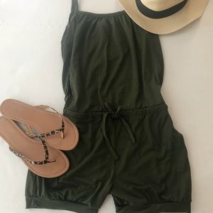 Olive green romper